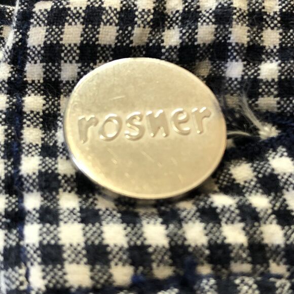 Rosner Shorts Women 12 Navy White Check Walking Casual Cotton Shorts Stretch - Picture 4 of 12